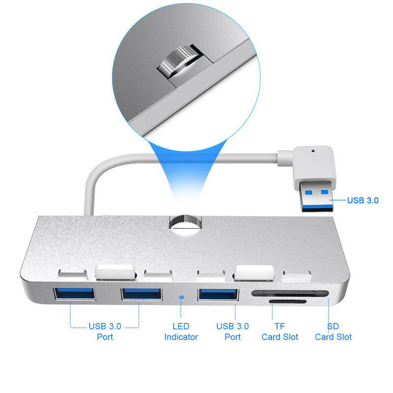 Rocketek Is Suitable for Imac Apple All-In-One Docking Station USB 3.0 Splitter Hub Hub Sd/Tf Rocketek Is Suitable for Imac Apple All-In-One Docking Station USB 3.0 Splitter Hub Hub Sd/Tf