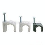 专业供应钢钉线卡 圆形方型线卡 固定夹电源线扣压线扣高碳钉批发