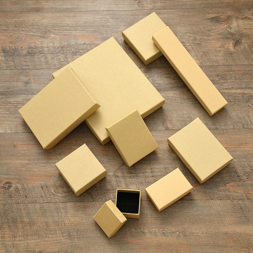 复古牛皮纸首饰盒 天地盖节日礼物盒 饰品包装纸盒设计批发