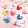 Cute resin, children's hairgrip with bow with accessories, handmade