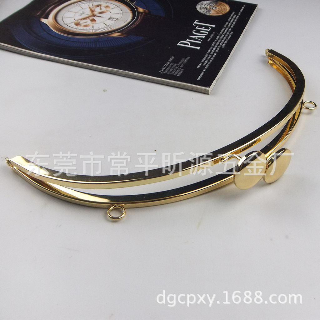 厂家供应金色半圆元柄珠钱包夹 ，各种手袋口架， 口金