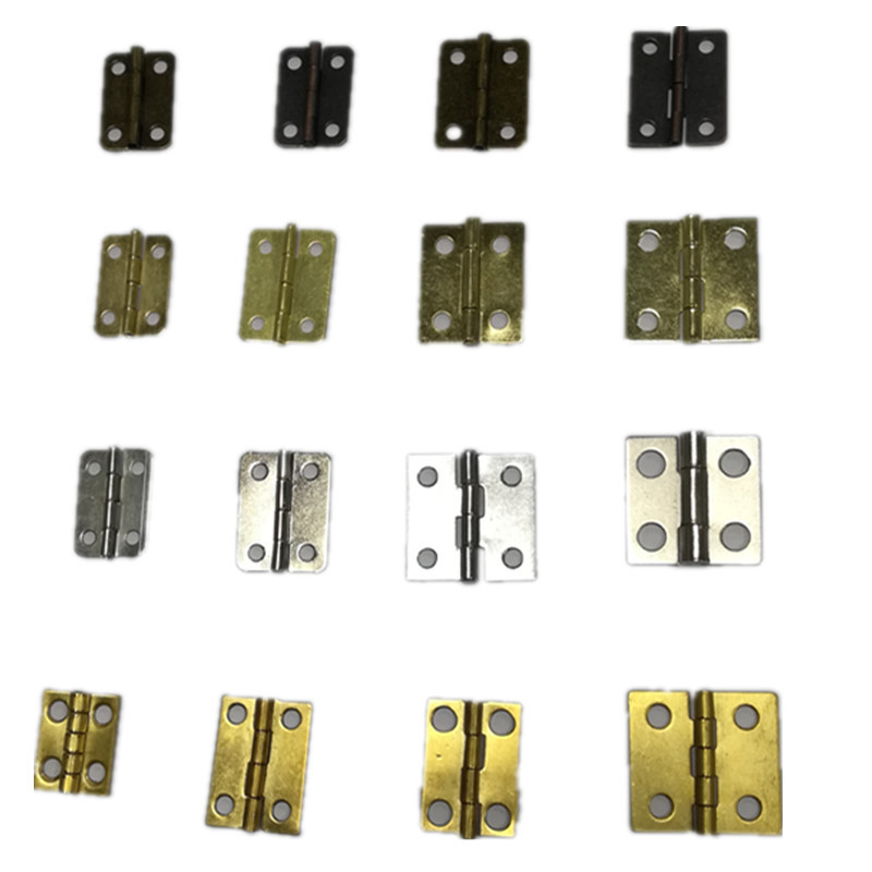 Bisagras pequeñas de hierro al por mayor de 1 pulgada (22*16) para cajas de madera, bisagras de hierro de 24*18 para uso doméstico, bisagras de hierro de 25*25 para cajas, mini bisagras de hierro.
