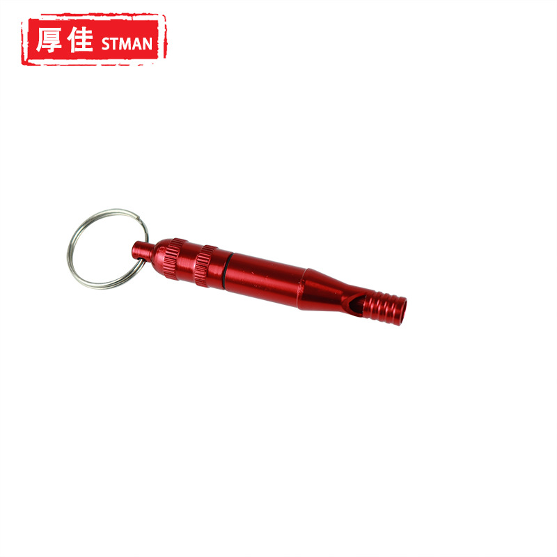 Silbato multifunción de aleación de aluminio al aire libre cabina sellada silbato de supervivencia de emergencia almacén de medicina de emergencia