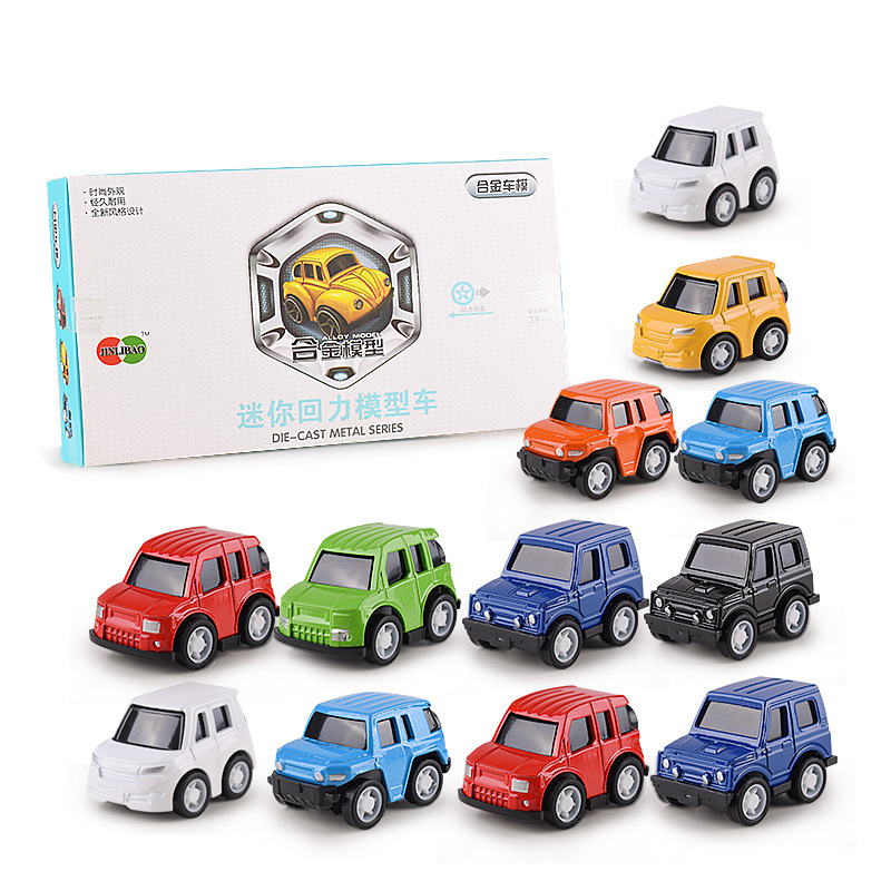 Transfronterizo niños excavadora Tire hacia atrás traje de coche de aleación bebé Q versión mini coche deportivo modelo de coche de juguete