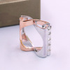 Ring, platinum two-color metal fashionable jewelry heart shaped for beloved, European style