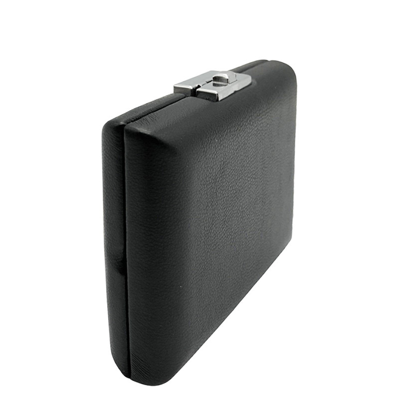 Basong caja de silbato de tubo grande silbato de 3 piezas caja portátil silbato de tubo grande clip de silbato de cuero U bolsa silbato caja de acompañamiento