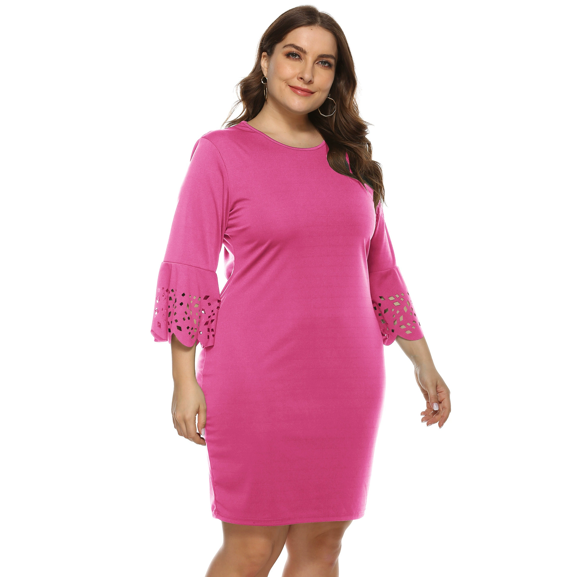 Dress, plus size, slim fit, A-line