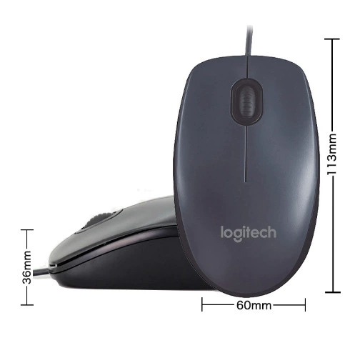 Проводная мышь Logitech M90 USB для ноутбука, настольного ПК, домашнего офиса, оптическая мышь