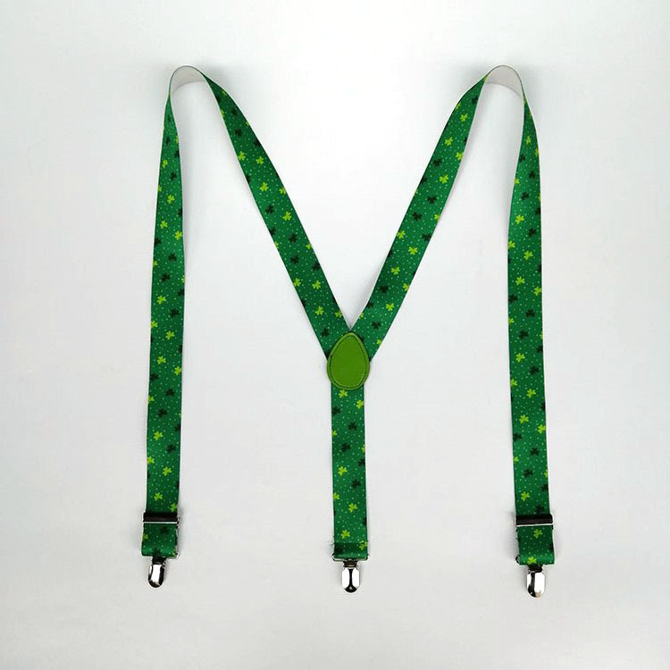 Los tirantes elásticos de tres clips con logotipo impreso del día de San Patricio, los más vendidos de Amazon.