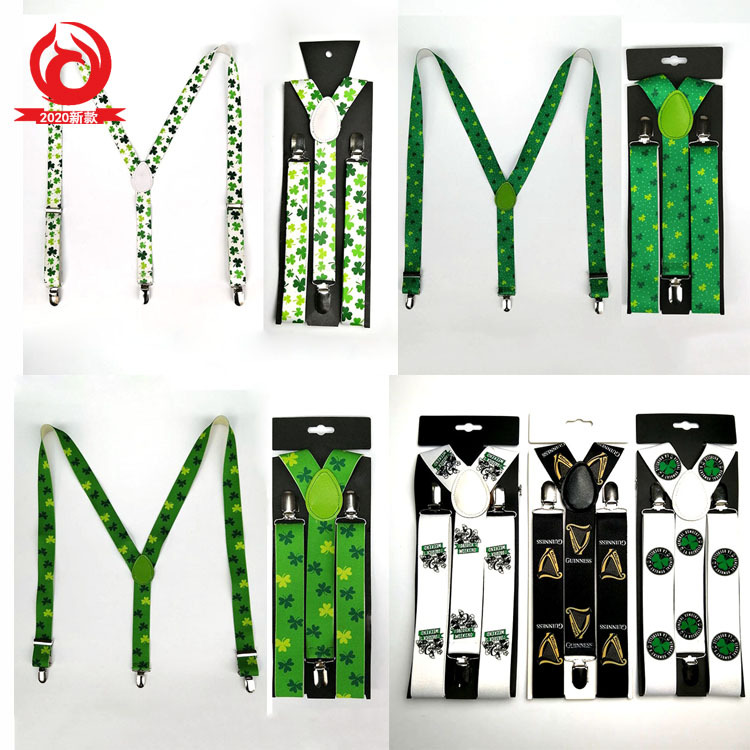 Los tirantes elásticos de tres clips con logotipo impreso del día de San Patricio, los más vendidos de Amazon.