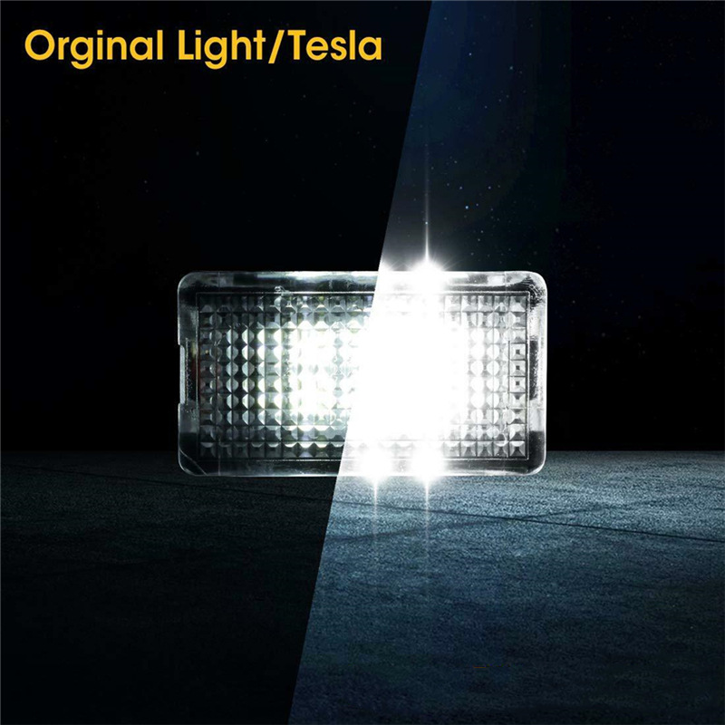 Modelo S Modelo X Modelo 3 aplicable Tesla luz LED pie kick luz del tronco luz de la puerta Luz de bienvenida