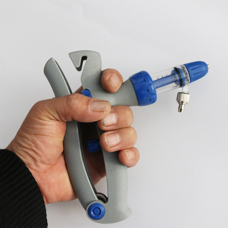 1 2 5ml botella ajustable veterinaria jeringa continua cerdo, ganado, ovejas, pollo y jeringa de pato