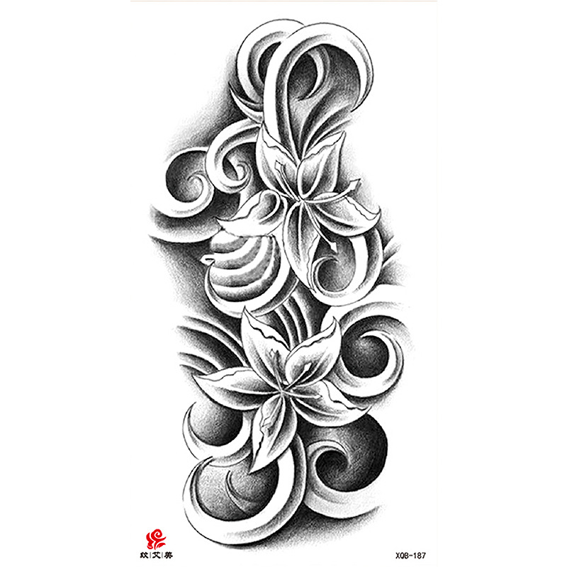 Pegatinas de tatuaje impermeables de brazo completo con símbolos, totems, animales y calaveras, disponibles para venta al por mayor y suministro transfronterizo.