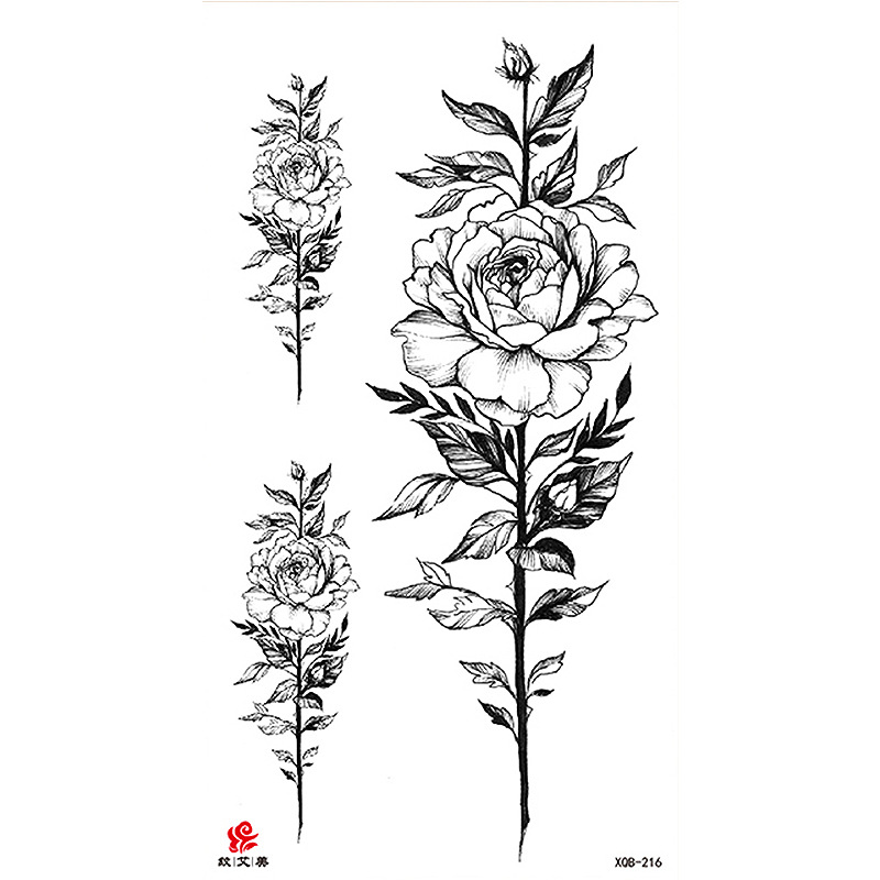 Pegatinas de tatuaje impermeables de brazo completo con símbolos, totems, animales y calaveras, disponibles para venta al por mayor y suministro transfronterizo.