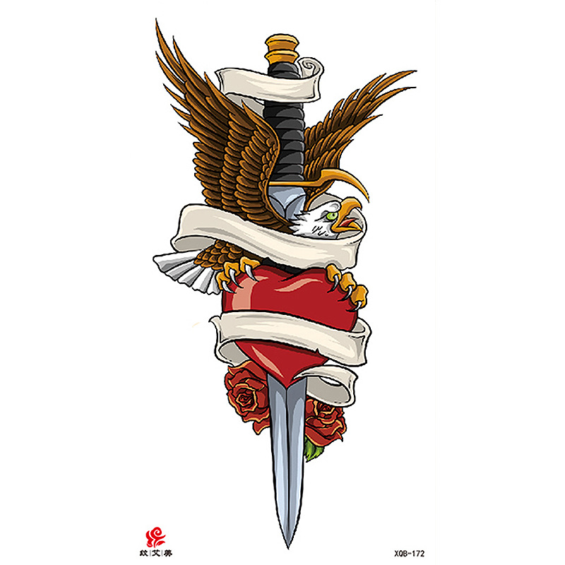 Pegatinas de tatuaje impermeables de brazo completo con símbolos, totems, animales y calaveras, disponibles para venta al por mayor y suministro transfronterizo.