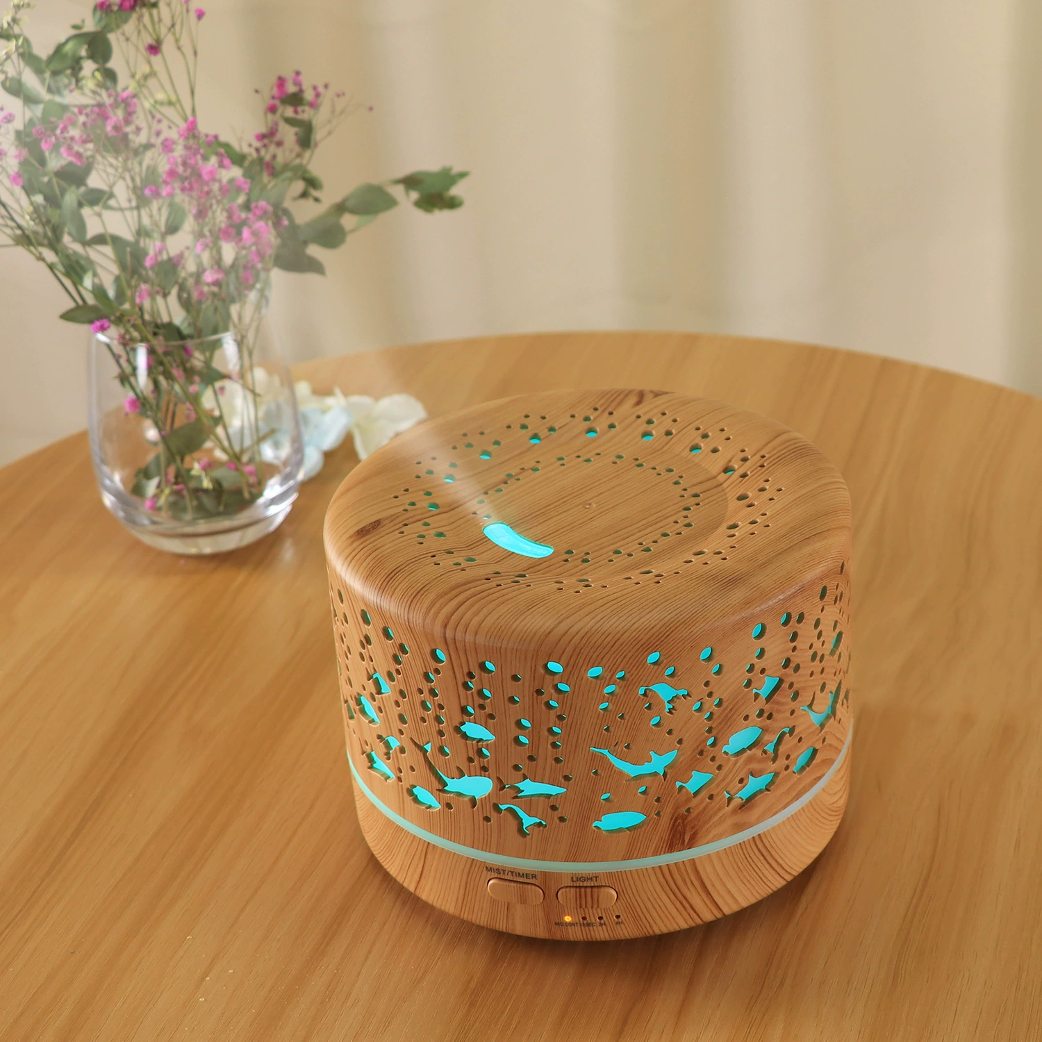 Ultrasonic aroma diffuser, aromatherapy, humidifier, wholesale, remote control, 500 ml