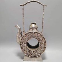 仿古做旧铜器纯铜酒壶摆件装饰礼品白铜八仙酒壶水壶古玩收藏品