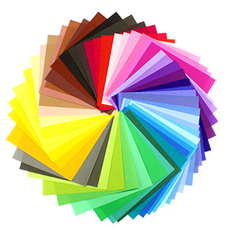 El papel de papel hecho a mano del color de los nuevos niños al por mayor de DIY del papel-corte el color del material 15*15CM50