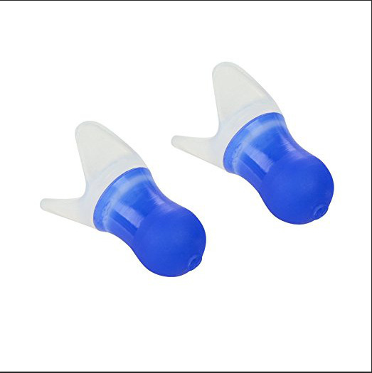 Blue Silicone Earplugs, Noise-Cancelling Silicone Earplugs, Sleep Silicone Earplugs for Use on Airplanes
