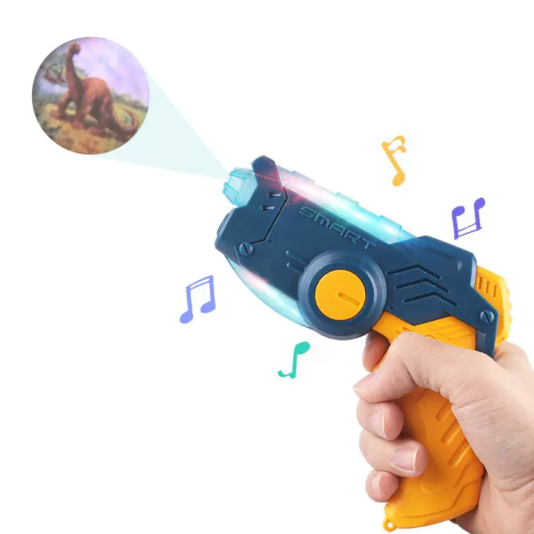 卡通投影声光手枪儿童电动玩具小手枪八音枪灯光投影男孩厂家定制