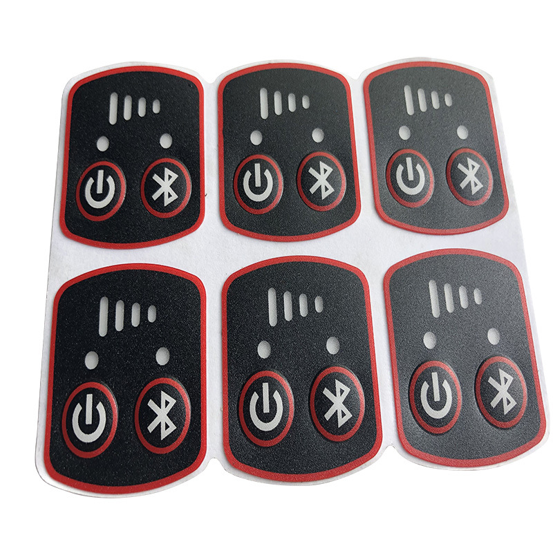 供应PVC丝印铭牌现货 亚力克面板镜片电子设备薄膜贴片可来图标牌