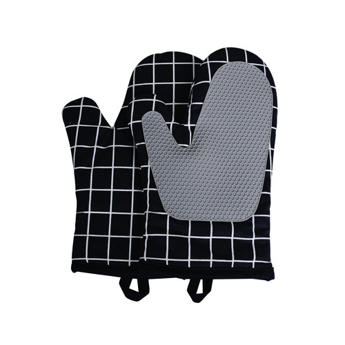 Square silicone microwave heat-resistant, heat-insulating, high-temperature anti-slip silicone oven baking pot handling gloves, factory direct sales