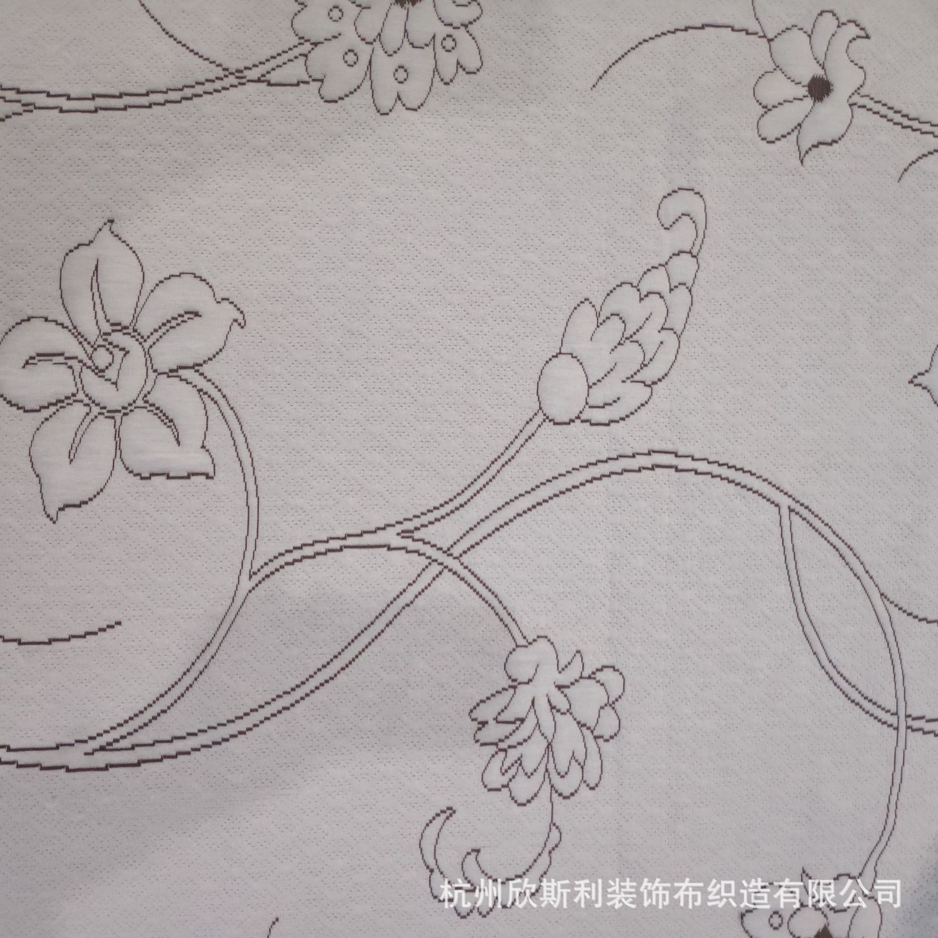 源头厂家针织布空气层面料柔软再生透气大花型床垫抱枕套图案花形