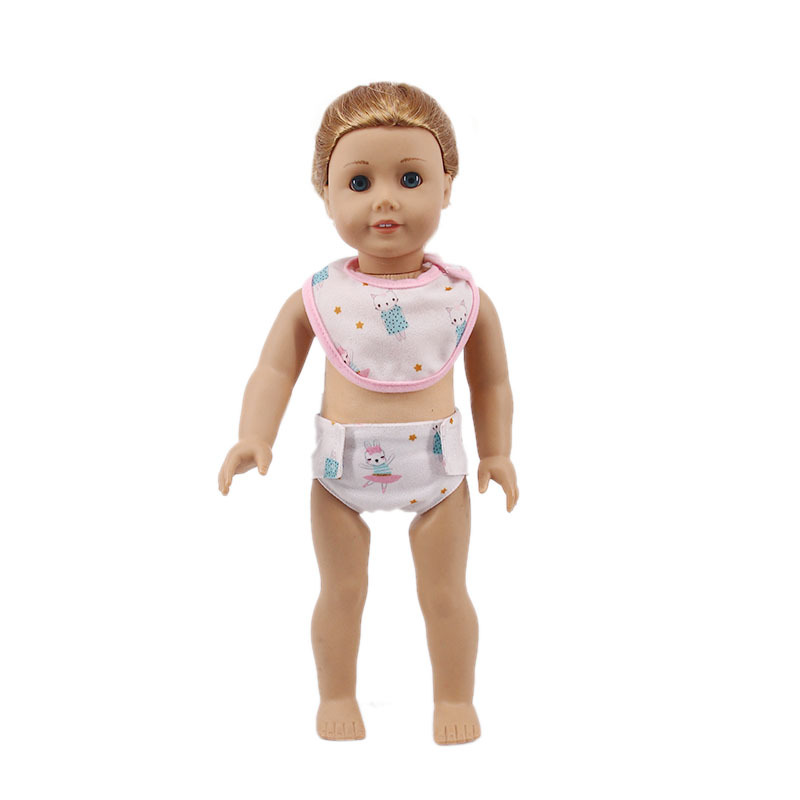 Nuevo Conjunto de Ropa Interior para Muñeca Americana de 18 Pulgadas (43 cm), Ropa Interior para Muñeca Xiafu, Toalla de Saliva, Venta al por Mayor