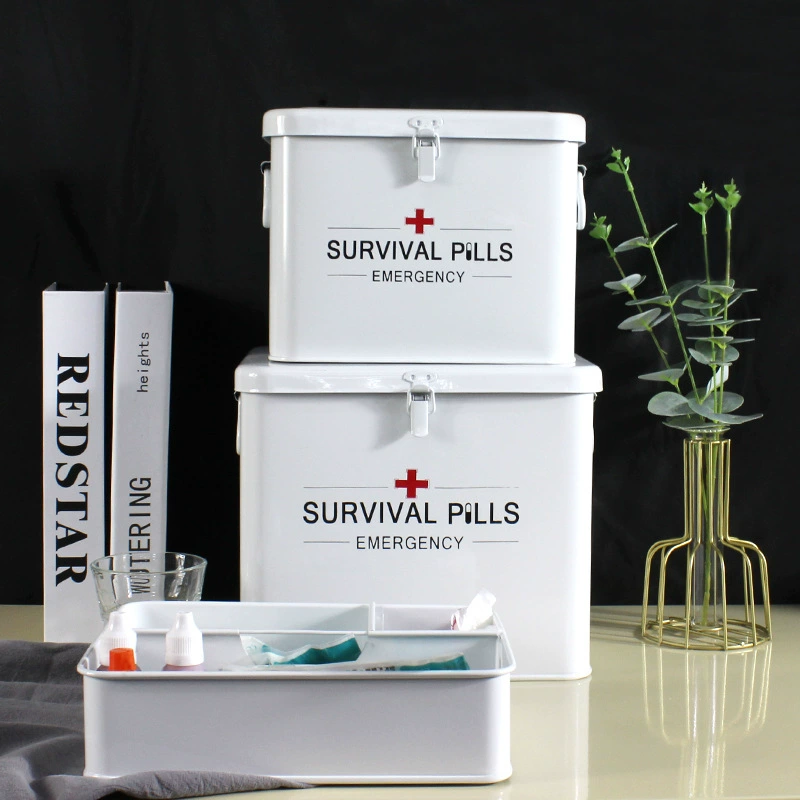 Источник завод железный лист Бытовая аптечка запасная аптечка для лекарств аптечка для хранения Медицинский Набор инструментов с замком