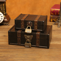 Vintage Latch Wooden Storage Box Organizer Desk Clutter Jewelry Accessories Small Box Wooden Toggle Box