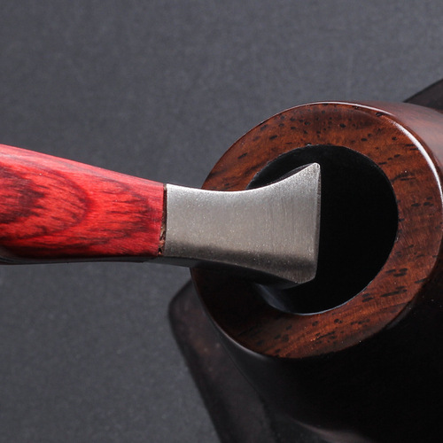 Mahogany pipe knife, three-in-one pipe knife press, pipe accessories, handmade solid wood smoking tools, cross-border