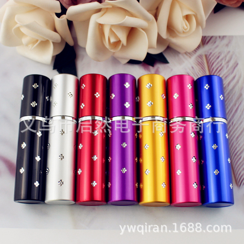 5ML/10ML 梅花款铝制香水瓶 香水分装瓶 玻璃喷雾瓶 便携香水管