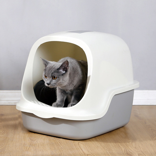 Cat Supplies Large Fully Enclosed Cat Litter Box Anti-splash Enclosed Cat Toilet Large Cat Litter Box