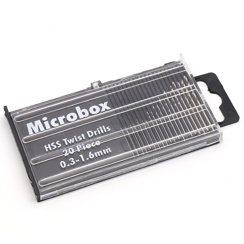 Wholesale mini drill bit set 20 PCs high speed steel twist drill bit small drill bit diameter 0.3-1.6mm