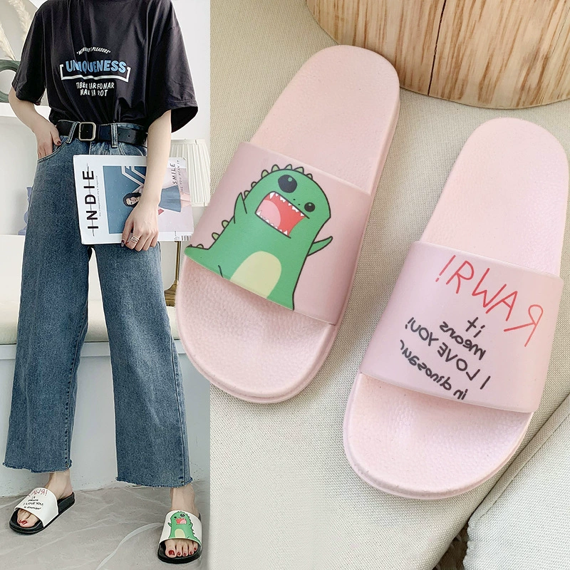 2020 Новые Креативные Мультяшные милые тапочки, женские нескользящие сандалии для ванной для домашнего использования, летние пары