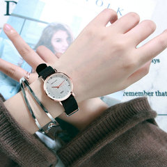 Nylon watch for female students, Korean version, simple, casual, fashionable and trendy, Mischi girl's heart quartz watch