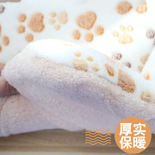 Thick plush mat cat nest cat sleeping mat dog kennel coral velvet dog blanket plus cotton mat warm nest mat wholesale