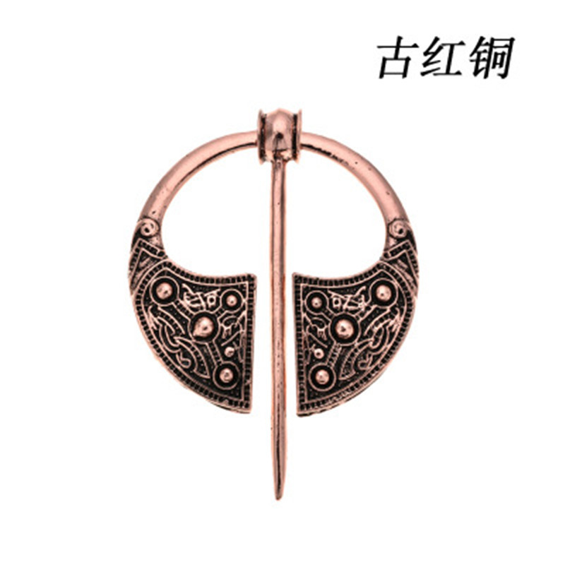 12. 고대 빨간 구리 바이킹 브로치 (BC0001-00-09) 의 도트