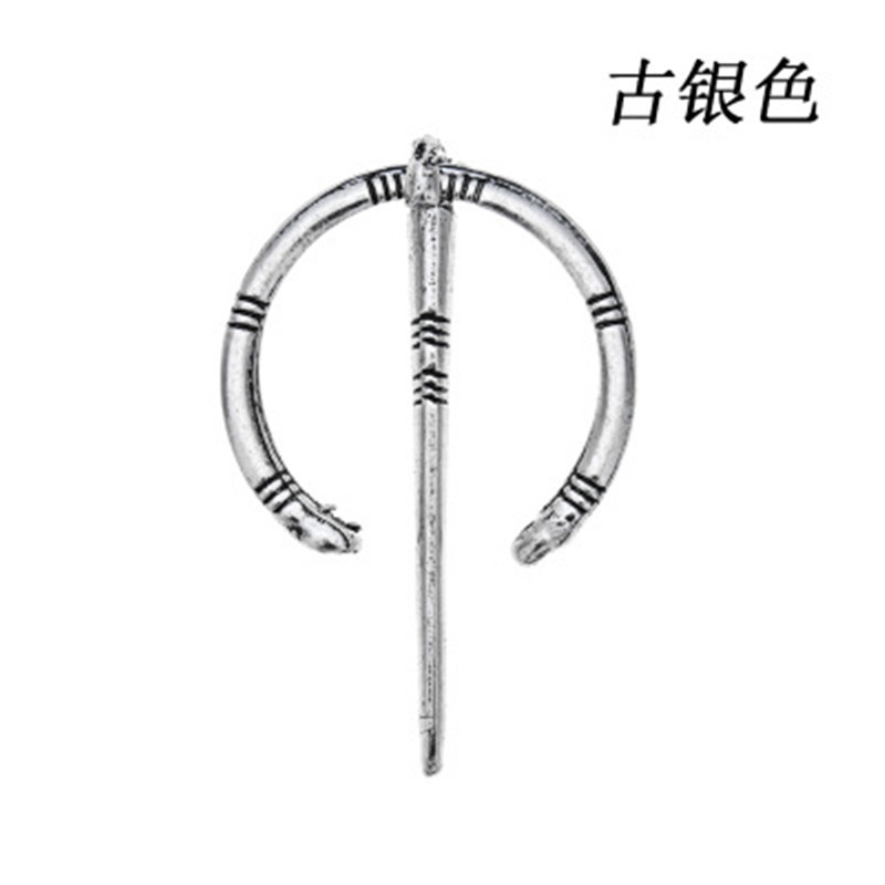 7. 부드러운 고대 실버 바이킹 브로치 (BC0005-00-08)