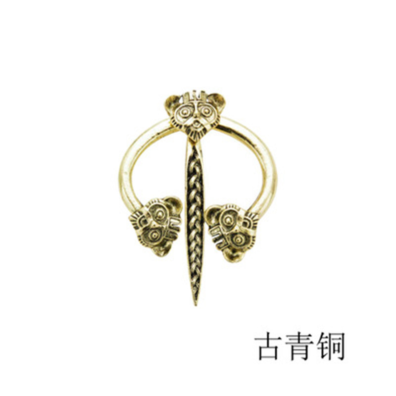 17. 토르의 아버지 고대 청동 바이킹 브로치 (BC0003-00-10)