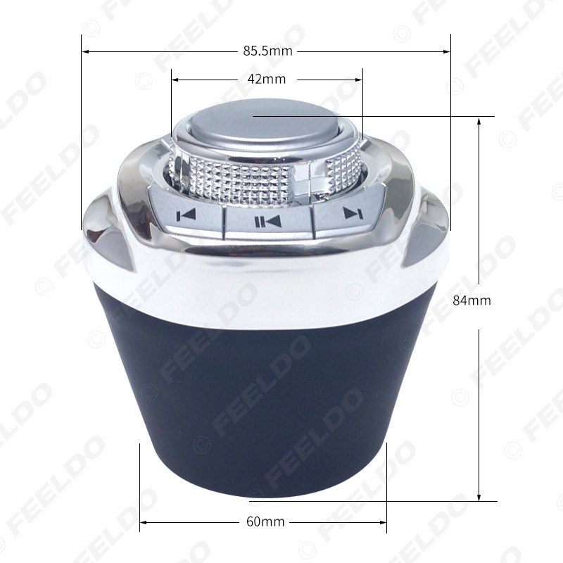 Coche universal control cuadrado inalámbrico 8-clave en forma de copa control del volante del coche clave controlador de volante inalámbrico