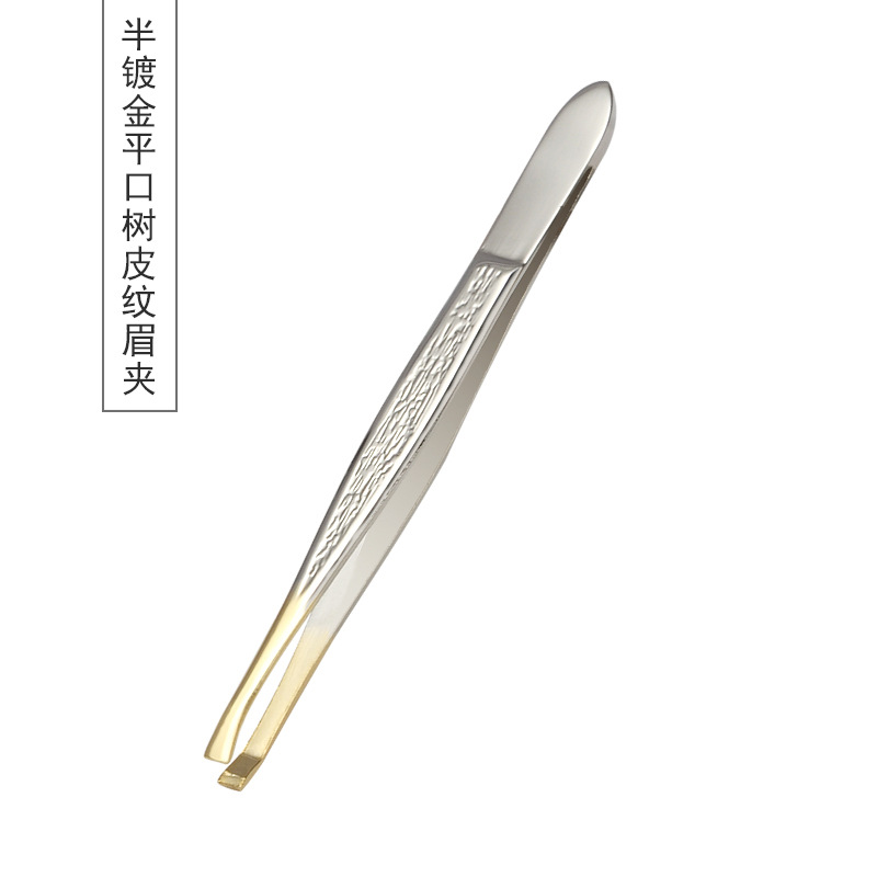 Fabricante de acero inoxidable clip de la ceja clip de la belleza oblicua plana boca clip de la ceja Clipper pinzas herramientas de belleza traje