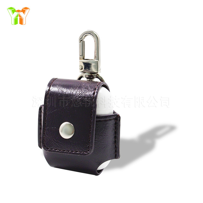 适用于苹果Airpods pro皮革保护套收纳包 金属挂扣便携蓝牙耳机包