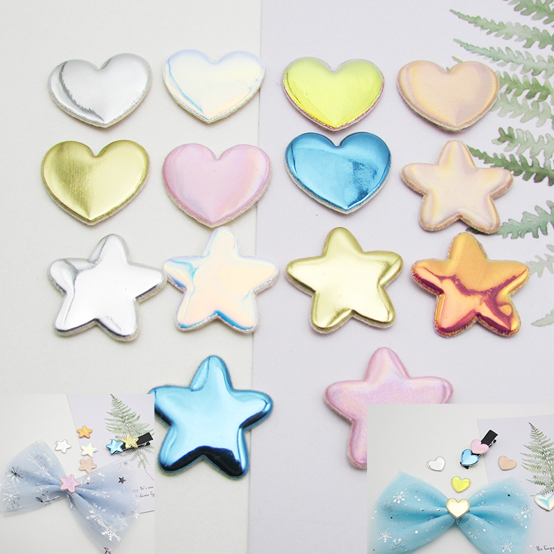 Five-pointed star mirror DIY leather small decorative children's hair accessories material mobile phone case beauty accessories love Five-pointed star mirror DIY leather small decorative children's hair accessories material mobile phone case beauty accessories love