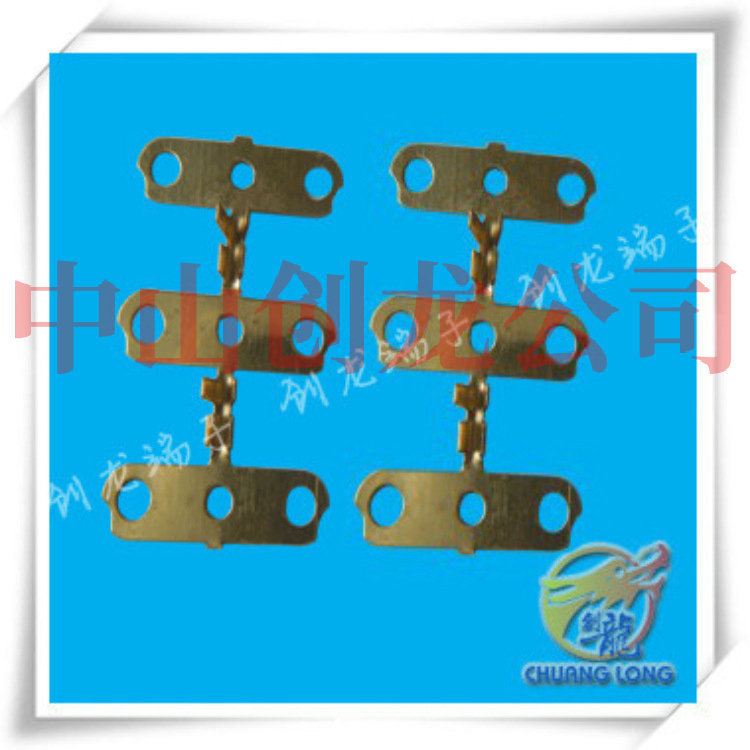 厂家T4/T5/T8堵头线耳接线端子、T8铜片（二边有缺）、LED堵头线