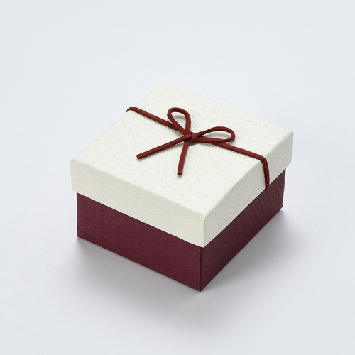 Factory direct sales litchi pattern paper watch box hand jewelry necklace heaven and earth cover gift box proposal ring box wholesale