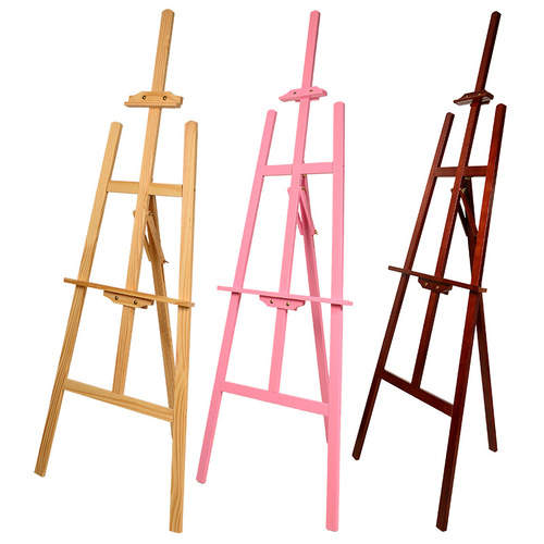 Wooden Easel 1.5M Solid Wood Art Sketching and Drawing Easel, Canvas Display Stand Oil Painting Easel Advertisement Stand Wooden
