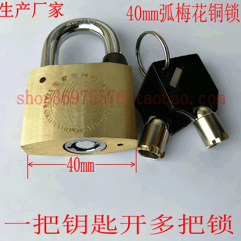 40 мм медный замок с цветком сливы замок измерителя мощности открытый замок свойства замок для восстановления замка 40 открытый замок Универсальный ключевой замок
