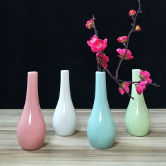 Ceramic Artwork Vase with White, Blue, Green, and Pink Creative Home Decor Ornament, New and Simple Modern, Factory Wholesale