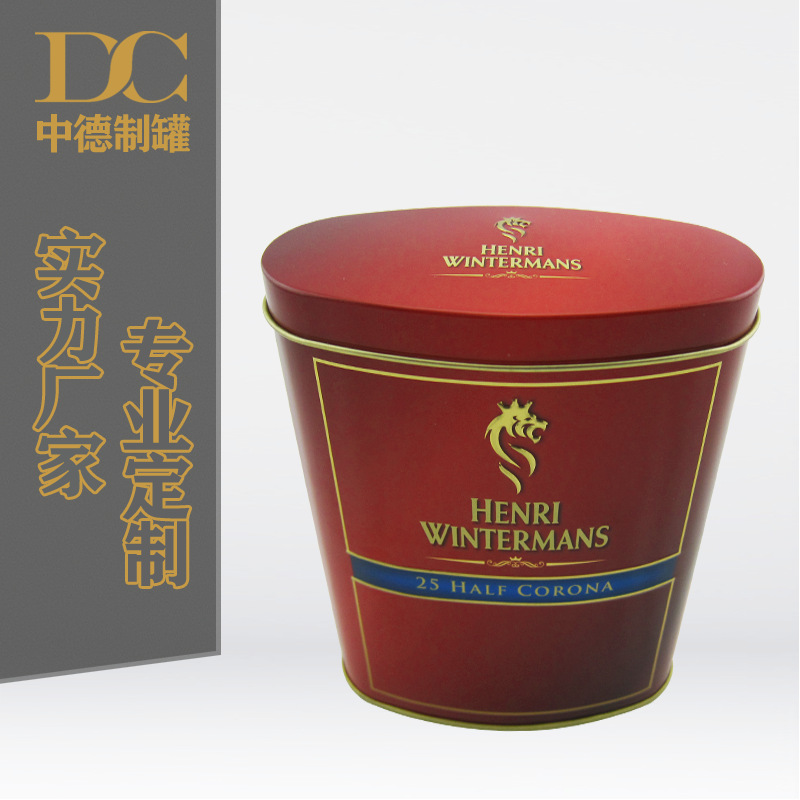 厂家直售 椭圆雪茄铁罐 礼品包装盒 香烟马口铁罐  马口铁盒
